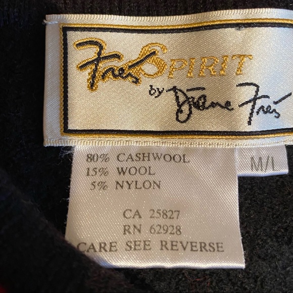 Diane Freis M/L cashmere/wool jacquard sweater - Picture 7 of 8